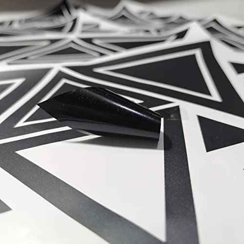 Triangle Wall Sticker Vinyl Decals for Nursery Bedroom Boys or Girls Room Playroom Classroom Living Room Black 126Pcs