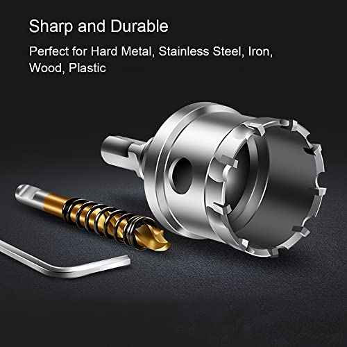 ASNOMY 8PCS TCT Hole Saw Kit for Hard Metal, 3/4"-2" Inch Tungsten Carbide Tipped Hole Saw Set, Heavy Duty Hole Cutter for Metal, Stainless Steel, Iron, Wood, Plastic