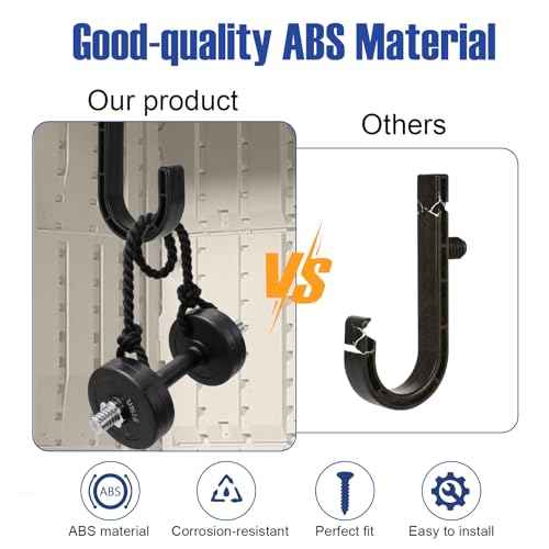 21 Pcs Storage Shed Tool Hooks, Craftsman Shed Shelves Accessories for Hanging Organization J/U-Shape ABS Hanger with Replacement Screws for Wrench Shovels Rakes (Black)