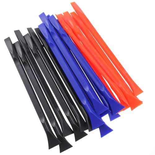 18 PCS Plastic Scrapers, Non-scratch Carbon Fiber Plastic Scraper Tool Multi-purpose Cleaning Scraper Tool Pen-Shaped Label Remover Scrapers Tools for Cleaning Small Narrow Spaces Glass Stickers Paint