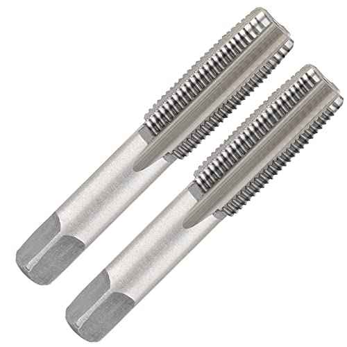 2pcs M10x1.25 Tap, M10 Metric Thread Tap Right Hand Thread Tapping Tool, HSS Thread Milling Taps (M10 x 1.25, Taper & Plug Tap)