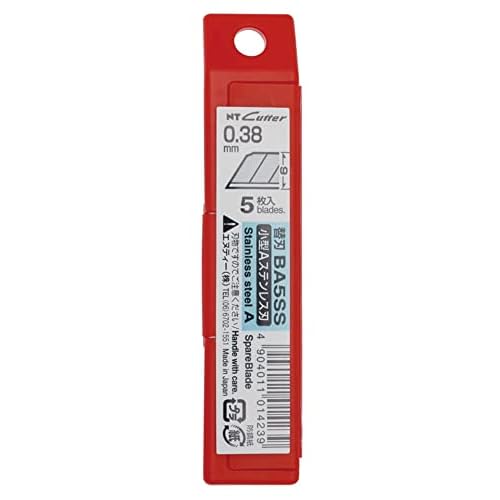 NT Cutter 9mm Stainless Steel Snap-Off Blades, 5-Blade/Pack, 1 Pack (BA5SS)