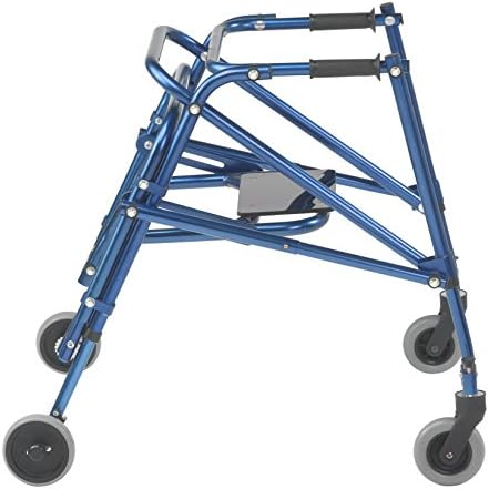 Drive Medical Nimbo 2G Mobility Aid Lightweight Posterior Walker with Seat, Medium, Knight Blue