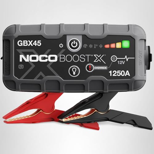 NOCO Boost X GBX45: 1250A UltraSafe Jump Starter – 12V Lithium Battery Booster Pack, Portable Jump Box, Power Bank & Jumper Cables - for 6.5L Gas and 4.0L Diesel Engines