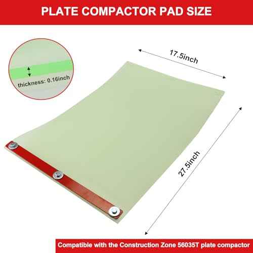 Upgraded 56035-047 Plate Compactor Pad for Pavers, Plate Compactor Polyurethane Pad, 27.5"x17.5"