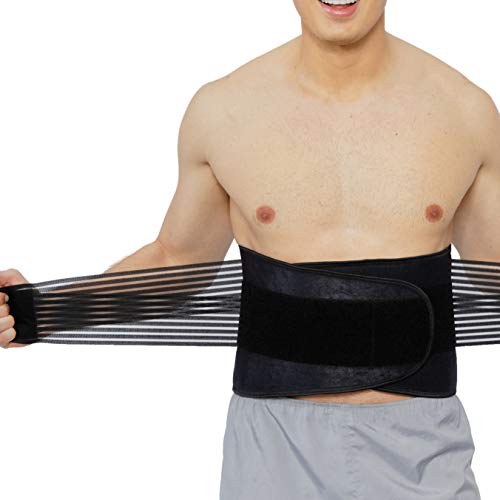 NeoTech Care Neoprene Back Brace for Optimal Support and Pain Relief - Adjustable Compression Belt for Lumbar Stability - Comfortable and Breathable Lower Back Support (Black, Size S)