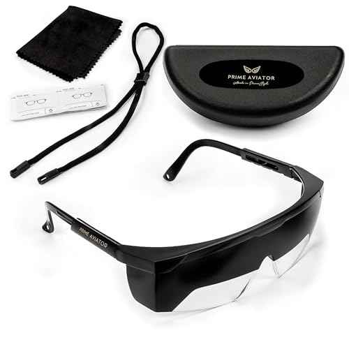 FOGGLES IFR Flight Training Glasses - Pilot Training & Simulating IMC, Sun Glare Protection, Adjustable Temples for Comfort, Blockalls, Hard Case
