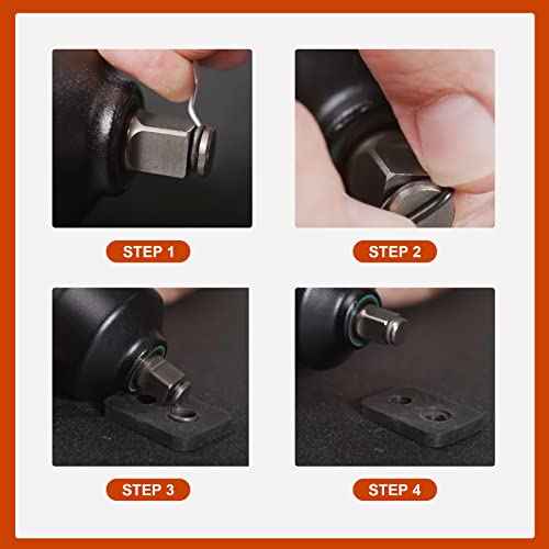 (5+5 Sets) 3/8" & 1/2" Impact Wrench Retainer Rings with O-ring, Fit For Electric/Pneumatic Wrench, Including Anvil Retaining Ring Install Tool