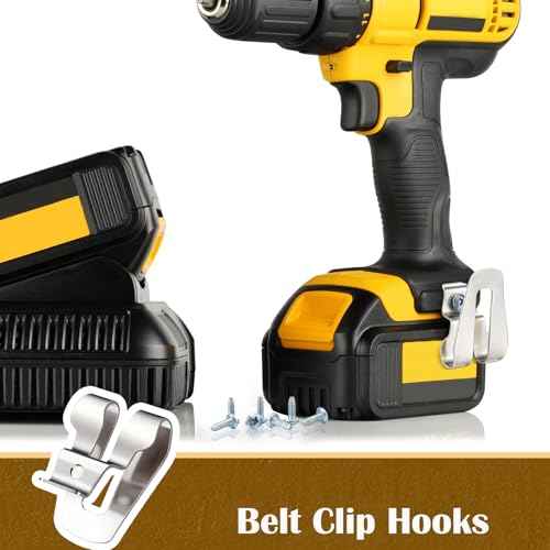 Replacement Belt Clip Hooks Stainless Steel Driver Belt Clip Drill Hook Tool with Screws Power Tool Parts(8 Pieces)
