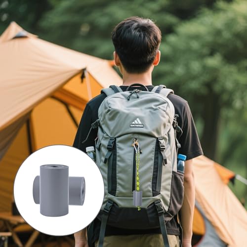 SnowTing 4 PCS Mini Duct Tape with Rope and Carabiner, Portable Pocket Size Duc Tape for Outdoor Camping Travel Cycling Backpacking Emergency Repair, 2'' Wide x 9.84 Feet Long Per Roll, Grey