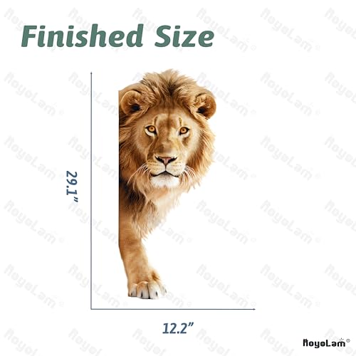 Pop-Out Lion Wall Decals Removable African Animal Vinyl Stickers for Nursery Kids Bedroom and Playroom Decor Peel and Stick Wall Art