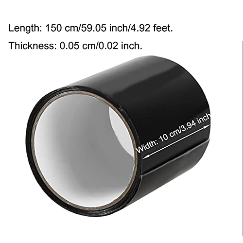 EORTA Strong Waterproof Tape Flexing Repair Tape Seal/Stop Leaks/Moistureproof Adhesive Tape for Car Pipes, Patch, Cracks, Water Tanks, Drums, 10X150 CM/4" X 59", Black