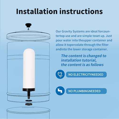 4 PACK 7" Gravity Drinking Water Ceramic Replacement Candle Element Filter with Activated Carbon, 7-Inch Gravity Water Replacement Filter for Basic Gravity Water Filter