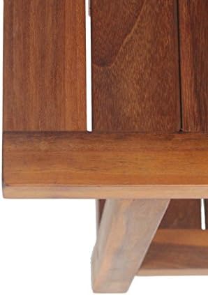 AquaTeak The Original 36" Spa Teak Shower Bench with Shelf & AquaTeak Two-Step Care Kit