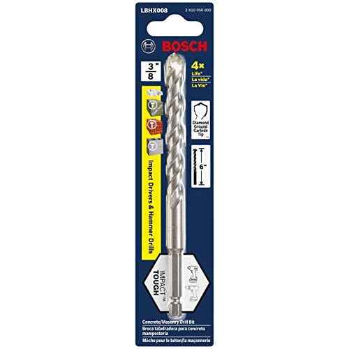 Bosch 3/8 in. X 6 in. Hex Shank Hammer Drill Masonry Bit LBHX008