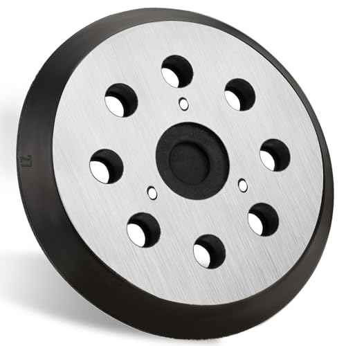5" 8 Hole Hook & Loop Orbital Sander Metal Pad Compatible with Makita XOB01Z BO5010 BO5021 BO5030K BO5031K BO5041K Random Orbital Sander Replacement Part for Makita # 743081-8 & 743051-7