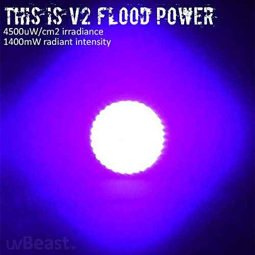 uvBeast V2 - Black Light UV Flashlight with HIGH Definition with Flood Effect 385-395nm UV Best for Commercial/Domestic Use Works Even in Ambient Light ? USA Stock ? UK Design