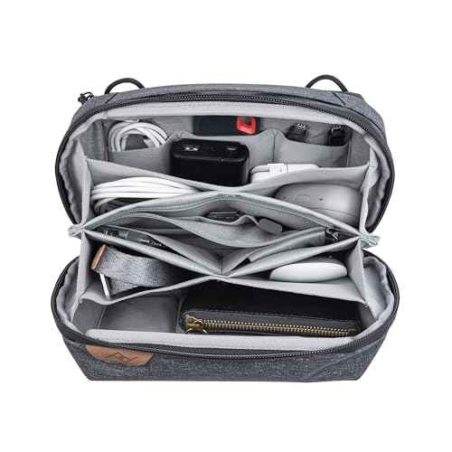 Peak Design Tech Pouch, Coyote, Electronics Organizer for Travel or Everyday Carry, Origami-Style Storage, Cable Pass-Through, Weatherproof, Gear Carry Bag for Men and Women