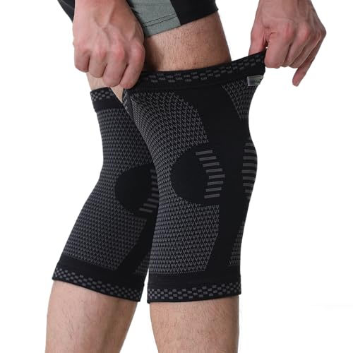 NeoTech Care Knee Support Brace - Breathable - Men, Women, Right or Left (Black Color, Size XL, 1 Pair)