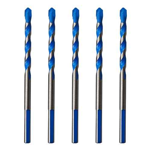 5PCS 15/64" Solid Carbide Drill Bit Set, Masonry Drill Bits, Concrete Drill Bits, Carbide Drill Bits for Glass, Tile, Brick, Cement, Plastic, Wood