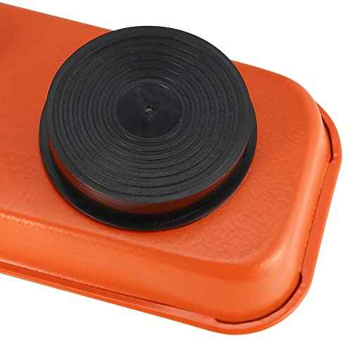 JEUIHAU 12 Packs Magnetic Tray, Stainless Steel Magnetic Parts Tray, Orange Magnetic Tool Tray for Collecting Wrenches, Screws, Bolts, Nuts, Small Parts, 3.6 x 2.4/5.9 x 2.5 Inches