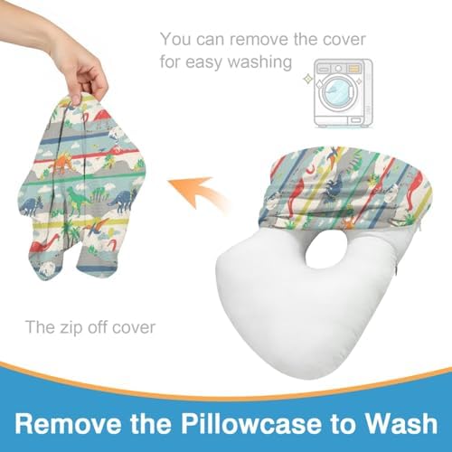 Ear Piercing Pillow for Side Sleepers with Washable Cover Pillows with Holes for Ear Pain,Donut Pillow for Adults CNH Ear Pain Relief Pressure Sores Ear Pillow with Hole in Center