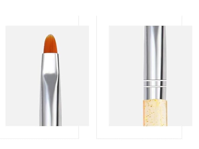 7Pcs Uv Gel Nail Brush, Poly Extension Gel Brush, Nail Art Tips Builder Painting Pen Set(No.2/4/6/8/10/12/14)