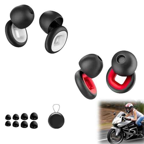 Artevive Earplugs Motorcycle, Ear Plugs for Sleeping, Noise Cancelling Ear Plug, Ear Plug for Noise Reduction - 45db, Super Soft Reusable Silicone Earplugs for Concerts (Mix, One Size)