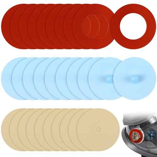 Kingdder 30 Pcs Half and Full Face Respirator Mask Replacement Parts Compatible with 6000 Series Inhalation Port Gasket 6895 and Inhalation Valve 6893 and Valve Replacement 6889, Each 10 Pcs