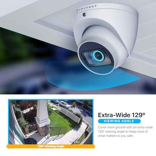 Amcrest Analog Outdoor Security Camera Dome 2MP 1080P @ 30fps, Quadbrid, 129¡Æ FOV, White (Not an IP Camera) (DVR Required, Not Included) AMC1080DM28-W