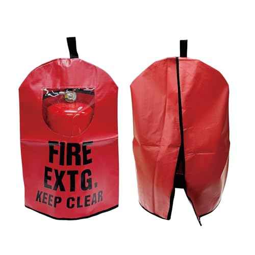 Heavy Duty Fire Extinguisher Cover with Window - Fire Protective Sleeve from Scuffs & Scratches Accessories (17" W x 25" L(Fit for 10-20LB))