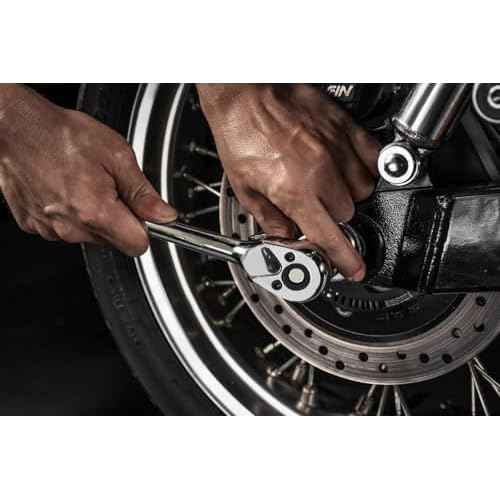 130 Pieces 1/4 Inch Drive Socket Ratchet Wrench Set, Mechanic Tool Set, with Bit Socket Set Metric and Extension Bar for Auto Repairing and Household