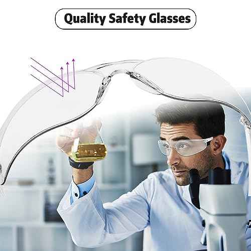 Safety Glasses for Men Women ANSI Z87.1 Safety Glasses Bulk Protective Eyewear Scratch-Resistant