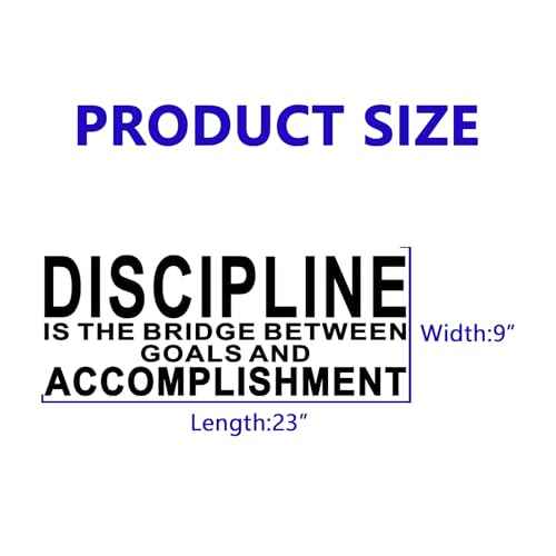 Motivational Quotes Wall Stickers for Office: Gym Inspirational Positive Vinyl Art Wall Decals for Bedroom Classroom School - Discipline 23" X 9"