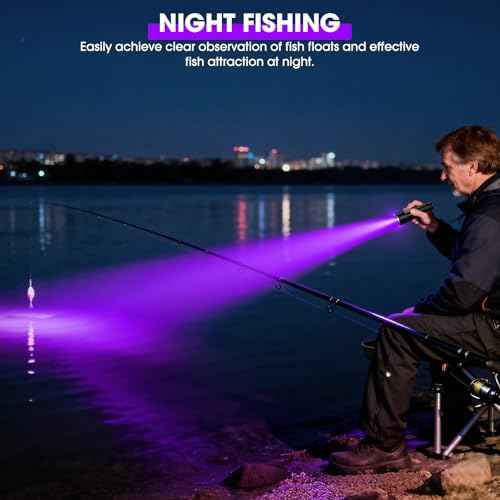 2-in-1 365nm UV Flashlight & High Lumens LED Flashlight, 7 Modes, 18H Runtime, Waterproof, 6 LED Rechargeable Black Light for Pet Urine Detection, Curing Resin, Outdoor Emergencies, Scorpion Hunting