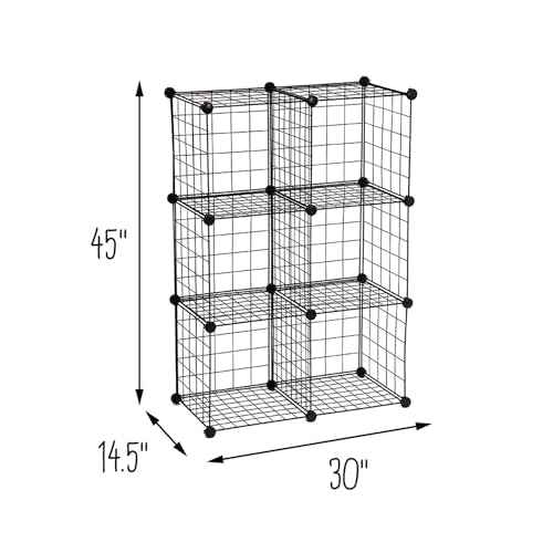 Honey-Can-Do 6 Cube Black Storage Set SHF-09484 Black