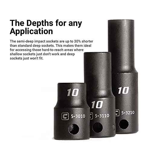 Capri Tools 3/8 in. Drive 15/16 in. Semi-Deep Impact Socket