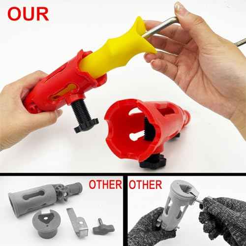 Multi-Angle Paint Brush Extender Red, Paint Edger Tool for High Ceilings, Extension Pole Attachment Holder for Paint Brush,Roller, Scraper, Rotating Head, Paint Pole Extension Device