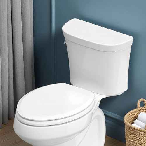 Pro Wood Toilet Seat Elongated, White, Magnetic Quick-Release Easy-Clean and Change, HushMotion Slow Close, StainShield High-Gloss Finish, Arch-Tite Never Loosens, Adjustable Fit, Secure Grip