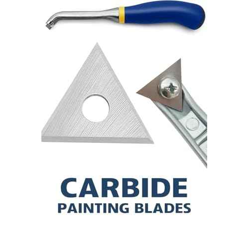 Paint Scraper Carbide Blades Double-Edged Reversible Replacement Blade (1" Triple-Edge Triangle) By LU&MN