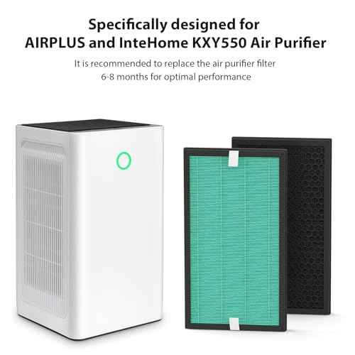 KXY550 Replacement Filter for Airplus and Intehome Air Purifiers - 2 Pack (Set of 2 Filters)