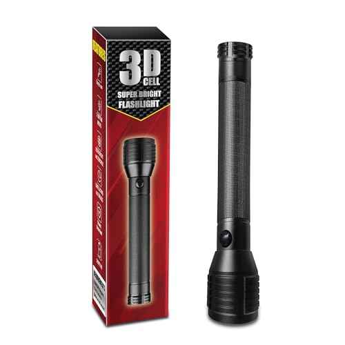 Heavy-Duty LED D Battery Flashlight (3-D)