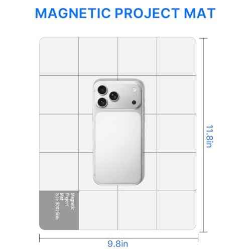 Large Size Magnetic Project Mat SHOWPIN Small Parts Work Mat with A Board Marker - Preventing The Small Screws from Getting Lost and Unorganized (9.8x11.8 inches)