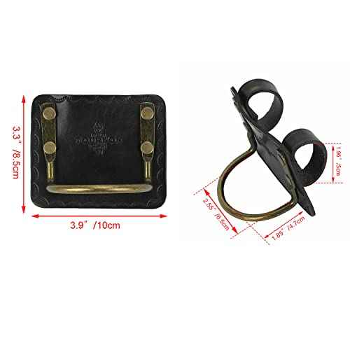 Tourbon Vintage Leather Hammer Holder Hatchet Carrier for Belt (Pack of 2 Pieces)