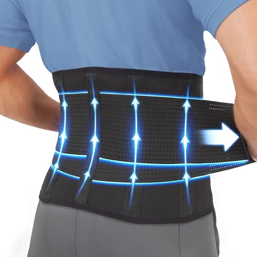 Back Brace for Lower Back Pain Women - Back Support for Men, Back Support Belt for Women, Back Brace for Men Lower Back Pain Relief, Back Brace for Work, Medical-Grade Lumbar Support Brace, Black, S