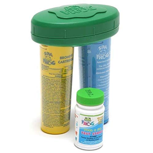 FROG Serene Floating System for Hot Tubs - Quick & Easy Prefilled Hot Tub Sanitizer - Hot Tub Maintenance System with Sanitizing Minerals & Bromine