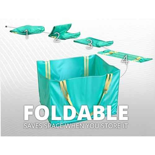 TidyFriend Dumpster Bag 45 Inches, Reusable Yard Waste Bags, Foldable Yard Waste Container, Trash Bag for Trash Management, Multiple Times Use During Renovations, Can Hold Up to 1650 lbs