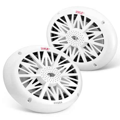 Pyle 6x9 Inch Dual Marine Speakers - 2 Way Waterproof and Weather Resistant Outdoor Audio Stereo Sound System with 260 Watt Power, Poly Carbon Cone and Cloth Surround - 1 Pair - PLMR692