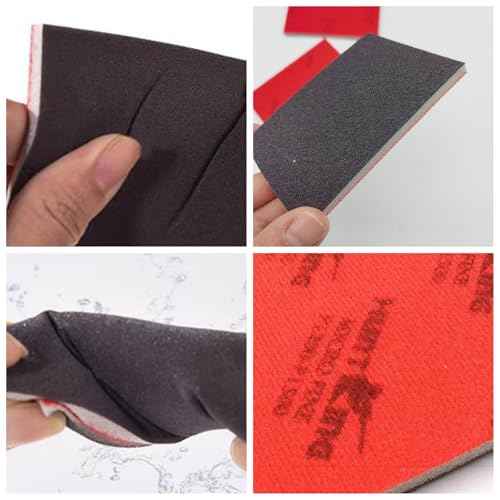20 PCS 3-Inch x 4-Inch 320 Fine Grit Sandpaper, Ultra Soft Fine Sanding Sponges Pads Wet Dry Sandpaper Sponge, for Model Drywall, Metal, Wood, and Furniture Polishing