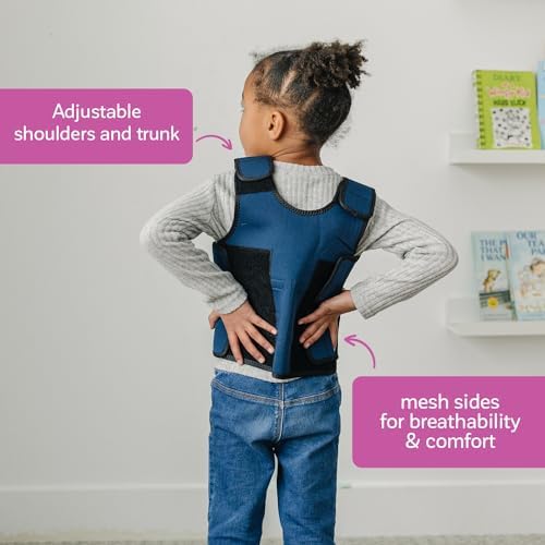 Fun and Function - Blue Weighted Compression Vest for Kids & Adults - Calming Sensory Compression Vest for Kids - Weighted Vest for Sensory Needs - Toddlers, Kids, Teens & Adults Sizing